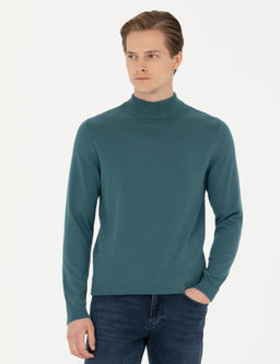 Базовый трикотажный свитер приталенного кроя Petrol Half Fisherman