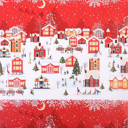 Цена за 10 шт. Упаковочная бумага на Новый год А в городе зима, 70 х 100 см, глянцевая - Дарите счастье фото 2