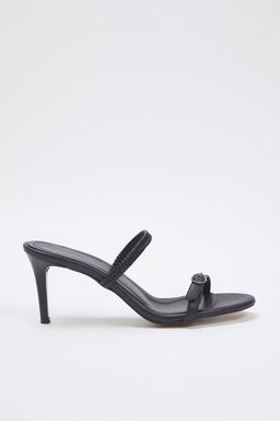 Trendyol Shoes Siyah Toka Detayl? Cift Kullan?ml? Ince Topuklu Badem Burun Kad?n Topuklu Sandalet TAKSS25TO00010 - Trendyolmilla фото 4