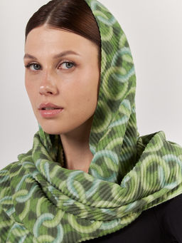 Большой, мягкий, тонкий и очень нежный двусторонний палантин с рисунком. - Tantino фото 10