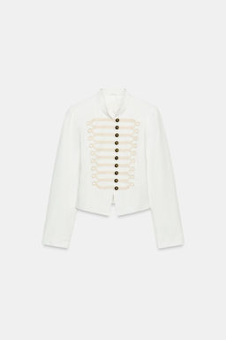 CHAQUETA ENTALLADA ALAMARES / Blanco - Zara фото 5