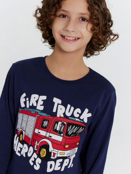 Пижама для мальчиков с принтом Fire truck heroes dept. - Mark formelle фото 5