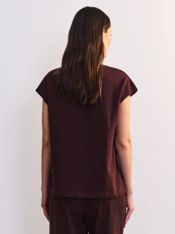 Футболка со спущенным плечом из хлопка ZR2605013412-27 / Zarina