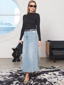 Джемпер с цельнокроеным воротом из премиального хлопка