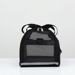 Сумка-переноска сетчатая, 48 х 26 х 31 см, черная - Пижон фото 6