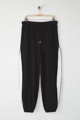 TRENDYOL MAN Siyah Un?sex Oversize/Genis Kesim Tas Panel Detayl? Esofman Alt? TMNSS25EA00004 - Trendyolmilla фото 6