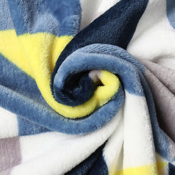 Плед Пирамида 200х220см, желто-синий, микрофибра 190г/м, пэ 100% - Belezza фото 3