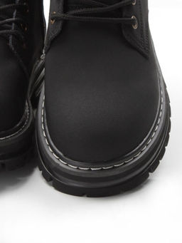 01-P8305-2 BLACK Ботинки демисезонные женские (натуральная кожа)