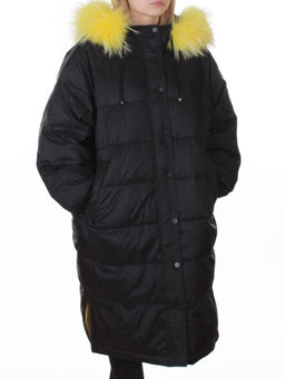 3072 BLACK Пальто зимнее пуховое женское (пух)