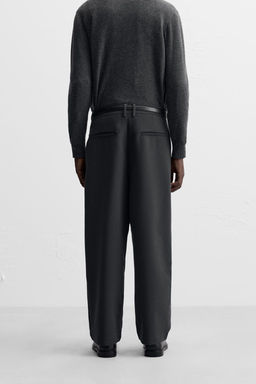 RELAXED FIT PLEATED TROUSERS - Zara фото 3