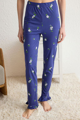 Trendyolmilla Mint %100 Pamuklu Cicekli F?rf?rl? Orme Pijama Tak?m? THMSS24PT00227  фото 15