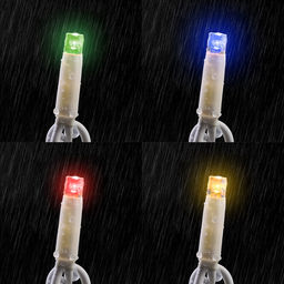 Гирлянда «Занавес» 2×1.5 м, IP65, УМС, белая нить каучук, 300 LED, свечение мульти, 220 В