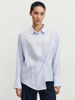 Рубашка асимметричного кроя из вискозы / Zarina фото 4