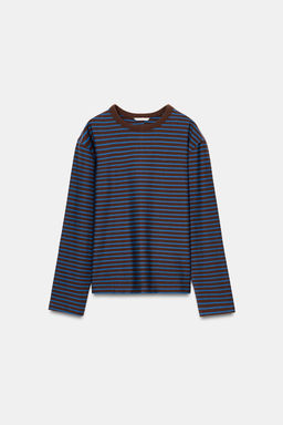STRIPED LONG SLEEVE T-SHIRT - Zara фото 12