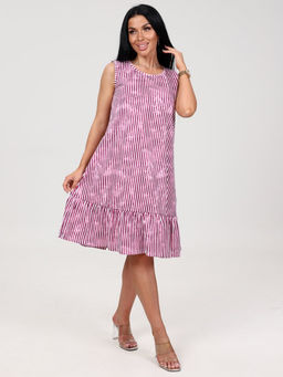 626 САРАФАН (Малиновый/полоса) - А-дина фото 3