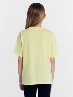 Футболка для девочек желтая с печатью - Mark formelle фото 4