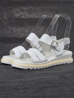 08-PEXL76-1 WHITE Босоножки женские (натуральная кожа)