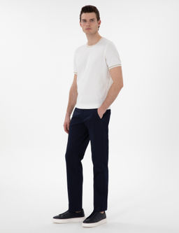 Lacivert Regular Fit Kanvas Pantolon