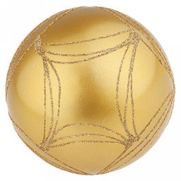 Елочная игрушка шар стеклянная д9,5см, золотой, ручная художественная роспись, подарочная упаковка (Россия) - Домашняя мода фото 4