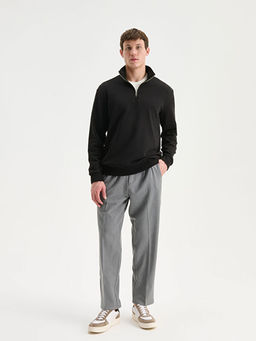Dik Yaka Erkek Sweatshirt