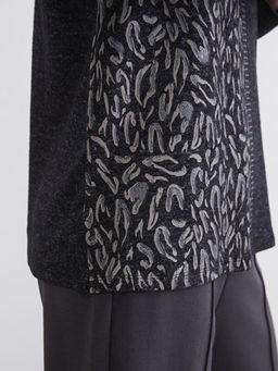 Bisiklet Yaka Desenli Bluz