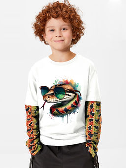 Футболка с длинным рукавом "Винтаж",белый