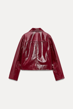 100% LEATHER JACKET ZW COLLECTION LIMITED EDITION - Zara фото 5