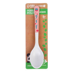 Ложка детская для кормления из бамбука, форма овал, цвет МИКС - Крошка я фото 3
