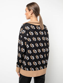 Джемпер из двуслойной вязки Жаккард - Vilatte фото 2