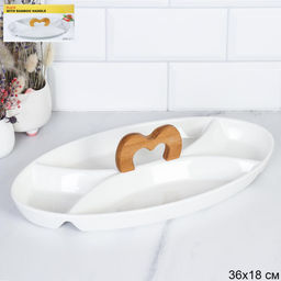 Менажница 4 секции / JD6612-1 /уп 20/ деревянная ручка - Галеонтрейд фото 4