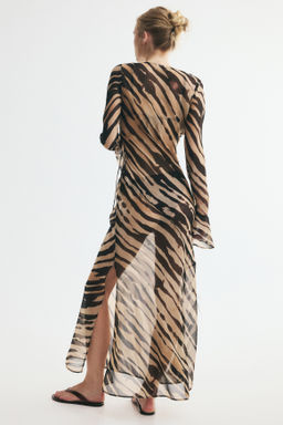 Vestido de gasa con tiras decorativas - H&m фото 5