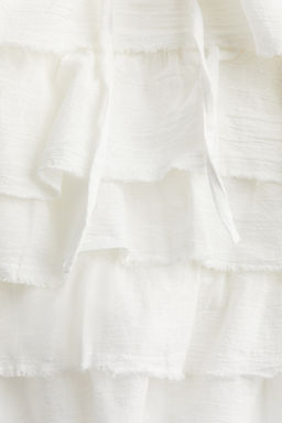 Vestido con falda de volantes sin rematar - H&m фото 6