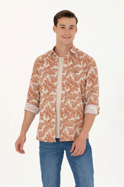 U. S. Polo Assn Мужская рубашка с длинным рукавом Stone