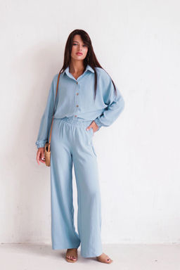 9650 Костюм в пижамном стиле голубой - Martichelli фото 23