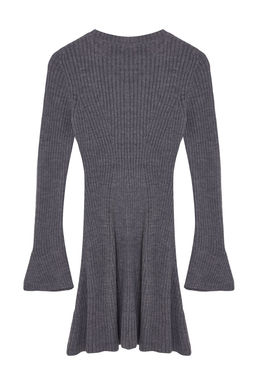 TRENDYOLMILLA Antrasit Mini Triko A-Line Formda Elbise TWOAW25EL00030 фото 21