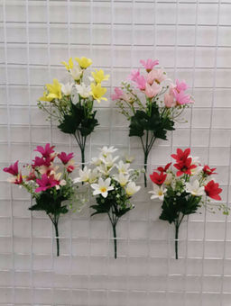 Цветок искусственный 34 см 5 веток / 254-9 /уп 2/300/600/