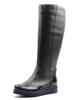 02-91-309-02-5 BLACK Сапоги женские (натуральная кожа, байка) - Фабричный китай фото 4