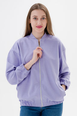 Бомбер из коттон фита сирень - Амадэль фото 4