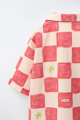 CAMISA CUADROS LOGO / Rojo