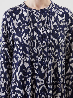 Bisiklet Yaka Desenli Kad?n Elbise