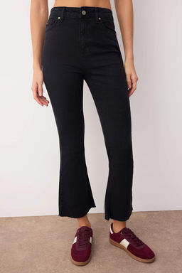 TRENDYOLMILLA Antrasit Yuksek Bel Crop Flare Jeans TWOAW21JE0159  фото 3