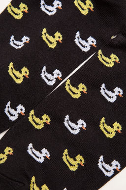 Носки ЗАПОРОЖЕЦ Утята короткие ЧЕРНЫЙ  фото 3