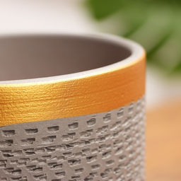 Горшок цветочный Брюссель серый золото цилиндр №2, 1,5 л - Simaland фото 3