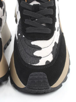 04-PDH362-3 BLACK Кроссовки демисезонные женские (натуральная замша, натуральная кожа)