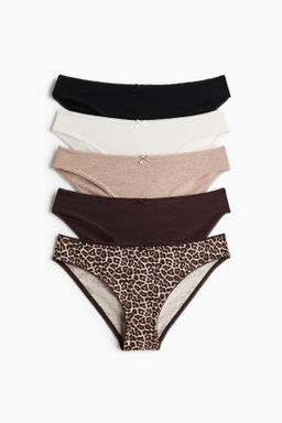 Pack de 5 bragas bikini de algod?n