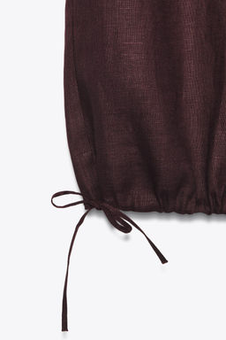 LINEN BALLOON TROUSERS