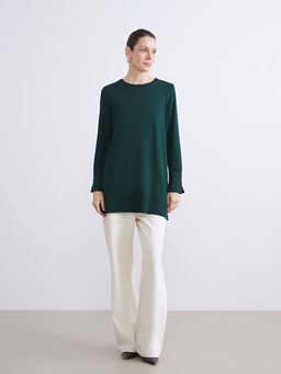 Bisiklet Yaka Kad?n Triko Tunik