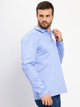 Джемпер мужской с воротником поло GREG G155-PM4-LT1629 (голубой)  фото 7