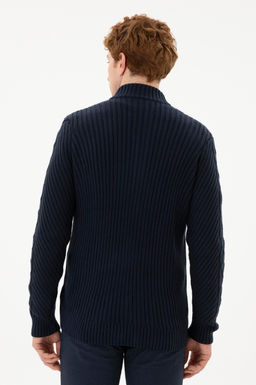 Мужской темно-синий трикотажный кардиган - U.s. polo assn фото 12