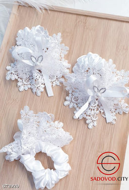 Бантик для волос на резинке из кружева - Bruno фото 2